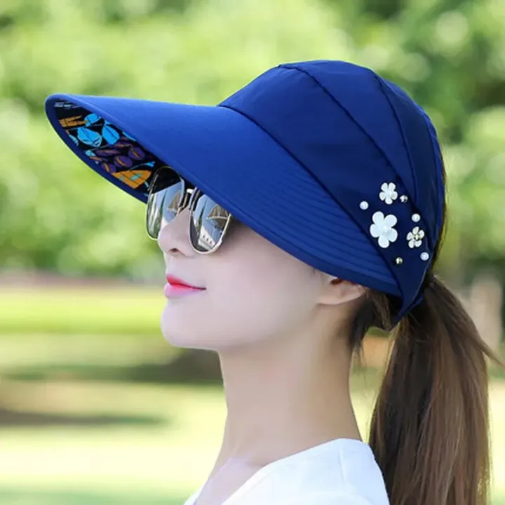 Summer%20Sun%20Hats%20Women%20Foldable%20UV%20Protection%20Sun%20Hat%20Visor%20Sun%20creen%20Floppy%20Cap%20Femme%20Outdoor%20Beach%20Hat%20-%20Image%202