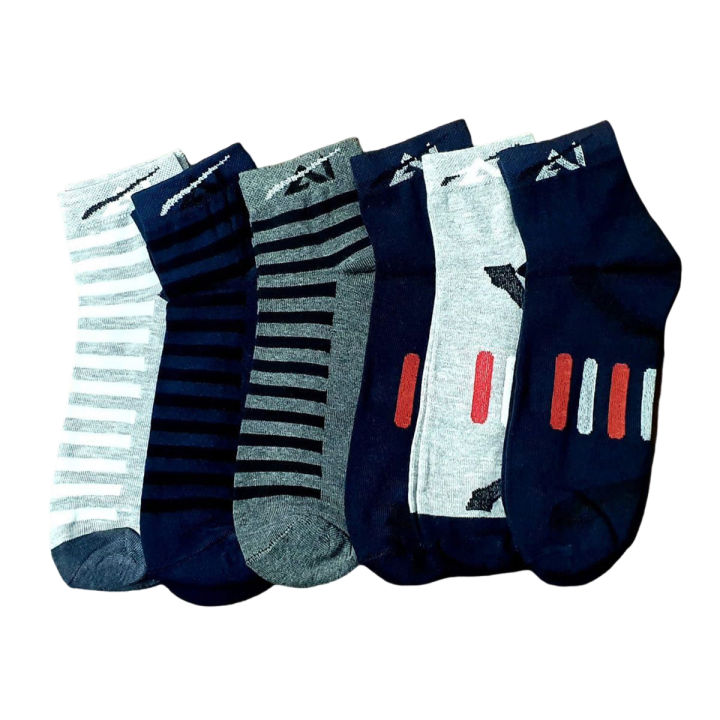 Mens 6 Pair Short Socks S601