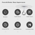 Metal Self Adhesive Stick Ceiling Hook Heavy Duty With No Drilling Home Decoration Gadget For Plants Wind Chimes Accessories. 
