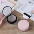 7 Style Portable Plastic Powder Box Empty Loose Powder Pot With Sieve Mirror Cosmetic Sifter Loose Jar Travel Makeup Container.