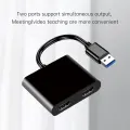USB C To Dual HDMI-compatible HUB 4K HD Docking Station 2 Ports USB 3.0 Hub Adapter Dock for Laptop PC Computer for Mobile Phone. 