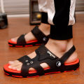 Slippers Men's Sandals Male Bathroom inside and outside Non-Slip Sandals Korean Style Flip Flops Beach Shoes Hole Shoes.