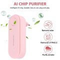 Plug in Air Purifier for Home Cleaner Mini Air Ionizer Pink EU Plug. 