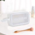 Waterproof Cosmetic Bag Makeup bag Transparent Storage Bath Bag Hand Printed Portable Wash Bag.