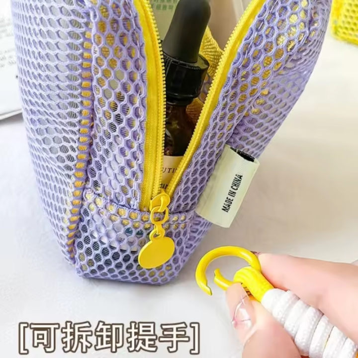1%20Pcs%20Travel%20Portable%20Mesh%20Makeup%20Storage%20Bag%20Mini%20Square%20Travel%20Toiletry%20Gadget,%20Power%20bank,%20Mobile%20Pouch%20and%20Coin%20Purse%20with%20Wristlet%20Strap%20for%20Women%20-%20Image%202