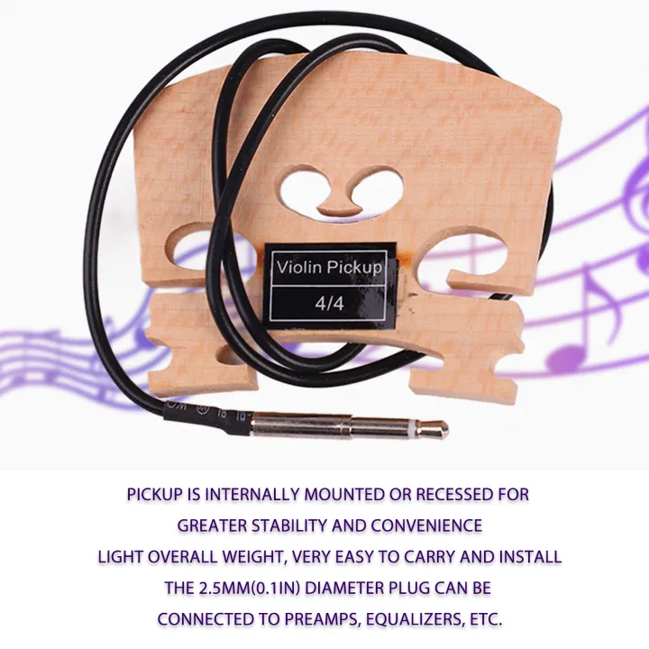 Pickup%20Violin%20Maple%20Bridge,%20Sensitive%20Wooden%204/4%20Violin%20Bridge%20Piezo%20for%20Preamplifier%20-%20Image%203
