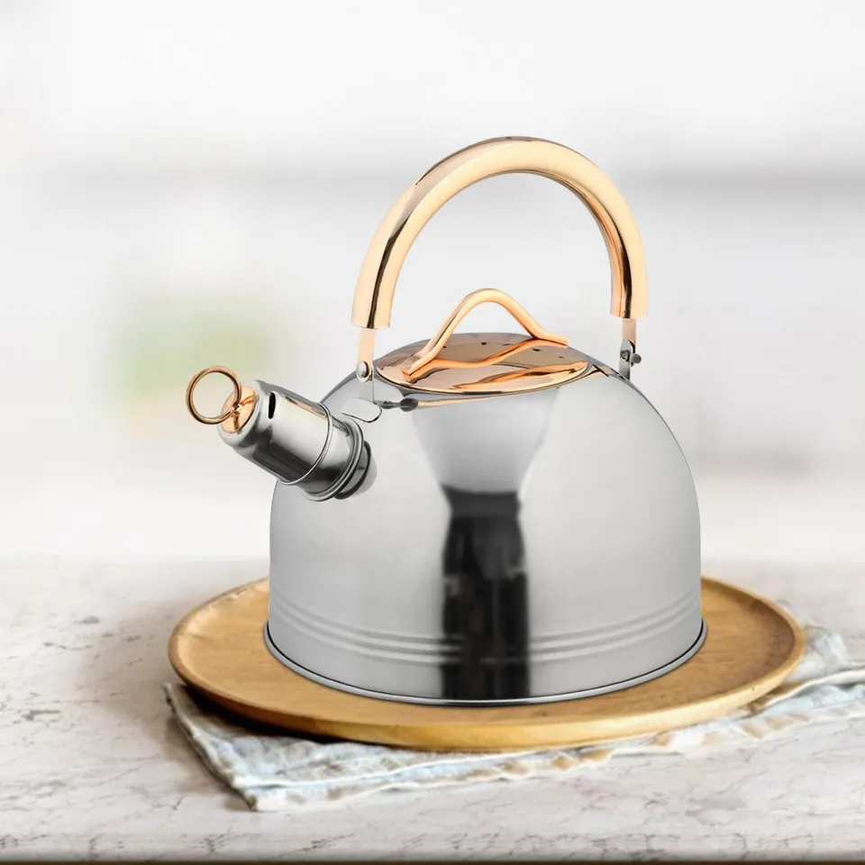 Stainless Steel Whistling Kettle Tea Pot 3L Tea Kettle With Ergonomic Handle Whistling Teapot For Induction Cookers Gas Stoves Daraz .bd