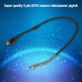 1pcs 60cm 5 Pin Analog BNC Video Cable Power Lead Wire F Video DC Jack Female Cord for Analog CCTV Camera Board. 