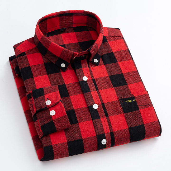 Cotton%20Long%20Sleeve%20Casual%20Check%20Shirt%20For%20Men%20-%20Image%202