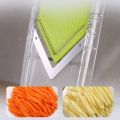 Adjustable Manual Fruit Slicer Fruit V Slicer Vegetable Julienne Cutter Lemon Slicing Tool With 4 Blade Kitchen Tool-Black.