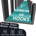 Medal hanger display Stylish Rust-proof Stainless steel Trophy shelf Wall-mounted Customizable Sports medal display rack for.
