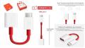 OnePlus Type C - OTG Cable Adapter For One plus - Red and White.