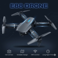 E88 Drone with Dual 4K & 1080P HD Cameras Foldable Quadcopter, WiFi FPV Live Video, Optical Flow Altitude Hold, Headless Mode & One-Key Takeoff/Landing/Return, 2x Batteries for 20+ Min Flight, Brushless Motor, Portable Design – Ideal RC Toy Gift. 