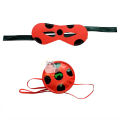 Children's Anime Ladybird Costume with Leotard Blinder Mask Bell Girl Cosplay Carnival Party Stage Performance Clothing for Kids Shapewear. 