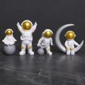 1pc Resin Astronaut Figure Statue Figurine Spaceman Sculpture Educational Toys Desktop Home Decoration Astronaut Model Kids Gift. 
