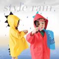 Cute Dinosaur Polyester Baby Raincoat Outdoor Waterproof Rain Coat Children Impermeable Poncho Boys Girls Rain Jacket.