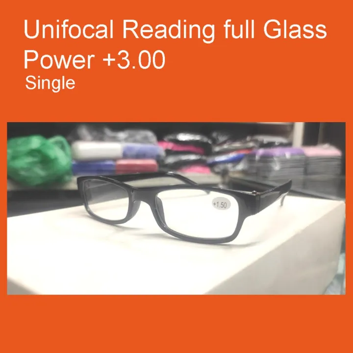 Unifocal Reading Power Glasses For Men & Women Lens Strength (+3.00) Power