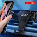 GETIHU Car Holder in Car Metal Gravity Air Vent Clip Mount No Magnetic Phone Holder For SmartPhone Stand Mobile Support Mount. 