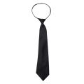 Unisex Black Simple Clip on Tie Security Tie Uniform Shirt Suit Neckties Steward Matte Funeral Lazy Neck Ties Men Women Students.