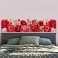 Red Rose Border Wall Sticker For Living Room Bedroom Drawing Room Kindergarten Decor Office Wall Decor Sticker.