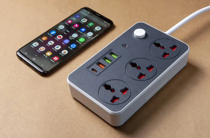 Maxline%20ML-804%20Multiplug%203%20Ways%20Power%20Socket%20And%204USB%20Port%20(%20PD%20+%20QC%203.0%20Fast%20Charging%20)%20With%20Adjust%202%20Mobile%20Stand%202%20Yard/%206%20Feet%20Cable%20-%20Image%206