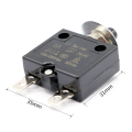 5X 5A Circuit Breaker 12V/24V Push Button Resettable Thermal Circuit Breaker Panel Mount with Waterproof Cap.