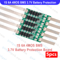 1S 6A 4MOS BMS Lithium Lion 3.7V Battery Protection Board 1S BMS Battery Protection Circuit 4.2V 18650 Battery Protection BMS Circuit.