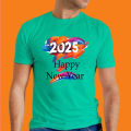 HAPPY NEW YEAR 2025 New Design Casual Half Sleeve T-Shirt For Men's. 