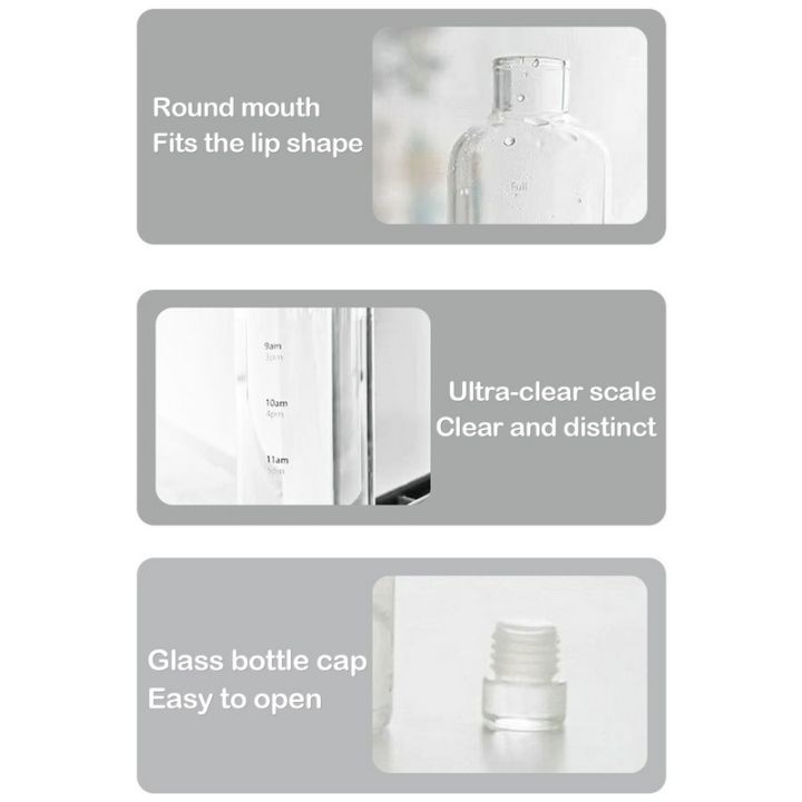 700/500ml%20Borosilicate%20Glass/Plastic%20Water%20Bottle%20Tumbler%20With%20Time%20Scale%20Anti-Scalding%20Cover%20Lemon%20Juice%20Drinkware%20-%20Image%209