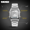 Skmei sports fashion quartz digital stainless steel dual display Chrono waterproof casual watch for men 1220.
