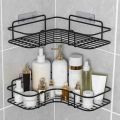 Bathroom Shelf Shower Wall Mount Shampoo Storage Holder With Suction Cup No Drilling Kitchen Storage Bathroom Accessories.