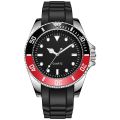 Diver Style Watch Rotating Bezel 42mm Dial Japan Movement Geneva Rubber Strap. 