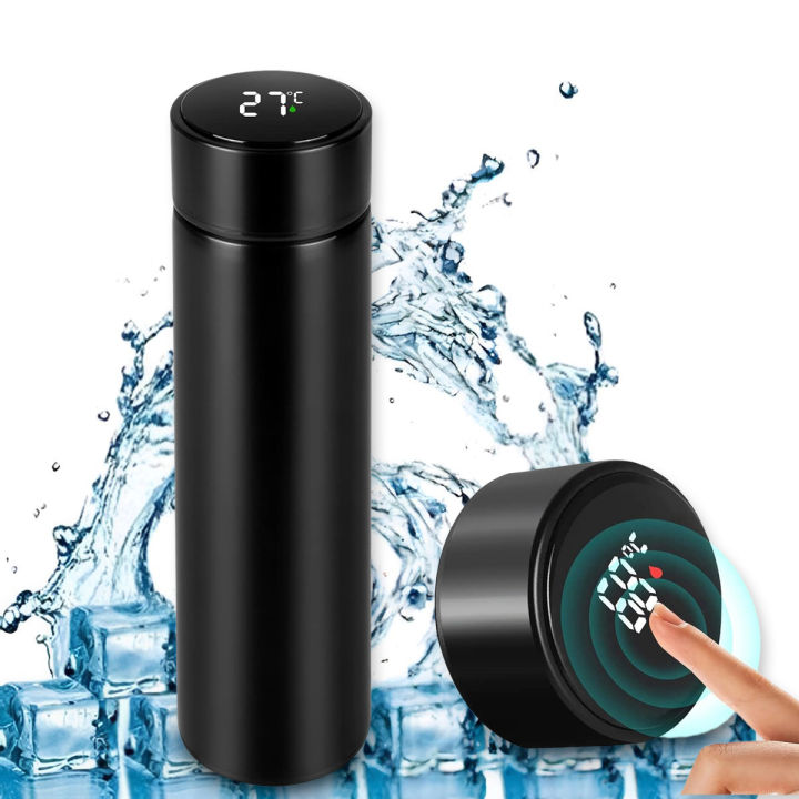500Ml Temperature Display Vacuum Insulated Water Bottle , Flask Made Of Stainless Steel Coffee Cup, Smart Cup - Flask