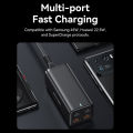 Vention 100W GaN Charger fast Charger Type C Adapter iphone Four ports fast charging 2USB-C + 2USB-A Charger Macbook Samsung Xiaomi Huawei Vivo Charger Adapter USB Plug Socket USB C Adapter Quick PD Charger.