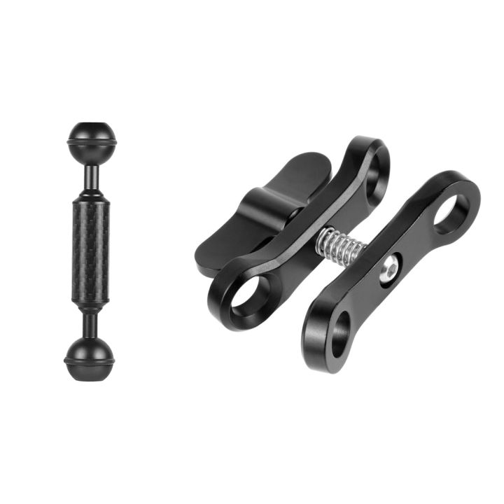 YS Mount Butterfly Clip Nitescuba Diving Light Arm Ball Adapter - Aluminum YS Mount Bracket For Connecting Strobes/Video Lights To Underwater Housing Universal Diving Light Connector - View #2