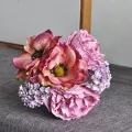 Nordic Fresh Simple Fragrant Mountain Peony Bouquet Anemone Artificial Flowers Fake Flowers Wedding Bride Holding Bouquet. 