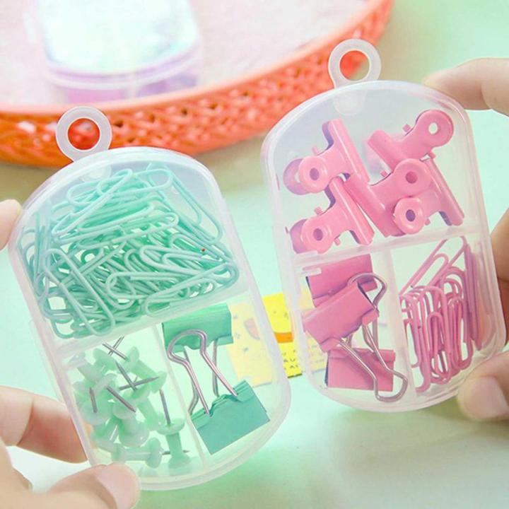 45Pcs/lot Color Binder Clips Set Mint Green Pink Purple Multi Paper Clips Kawaii Stationery Office Accessories School Supplies