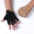 Cycling Mittens Comfortable Adjustable Outdoor Half Finger Bicycle Cycling Gloves - gloves. 