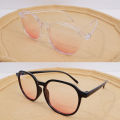 【DIV MALL】Gradient Glasses for Women Blush Sunglasses Anti Blue Sun Round Frame Flat Mirror Girl Decorative.