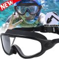 Flat Light Swimming Goggles Anti-fog Snorkeling Diving Swim Eyewear Waterproof Big Frame Glasses Men Women Swimming Accessories. 