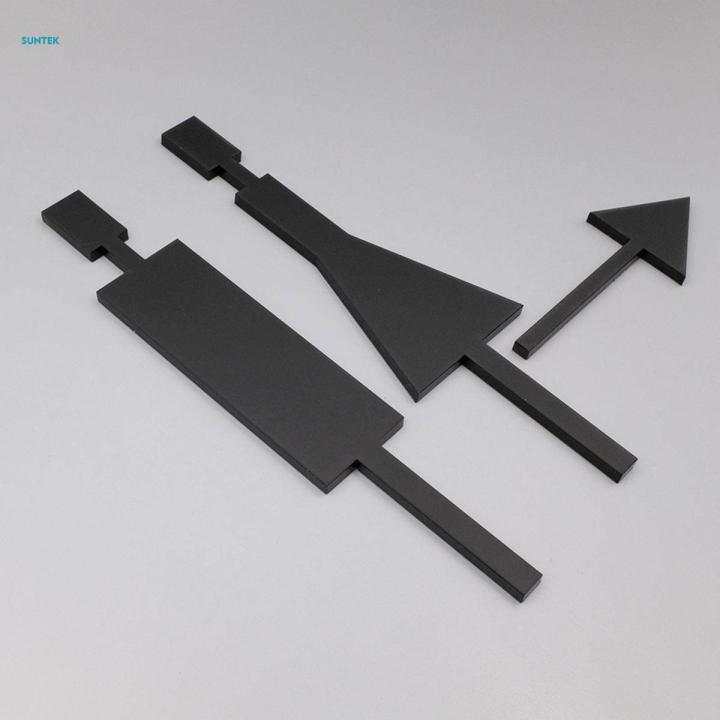 Male Female Toilet Sign Toilet Door Sign Washroom Adhesive Durable Bathroom Door Signage Decor Restroom Signage for Office Decor