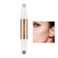 4Colors Double Head Matte Contouring Bronzer Highlighter Brighten Cream Shadow Stick Cosmetics Gloss Makeup High Nose Facia M1E6. 