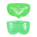 CLEVER-MENMODE MEN'S REFLECTIVE METALLIC LASER FAUX LEATHER SURF SWIMMING. 