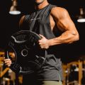 Men TaTops Fashion Sleeveless Shirts Muscle Crop Top  Patchwork A-shirts for Men Workout Fitness. 