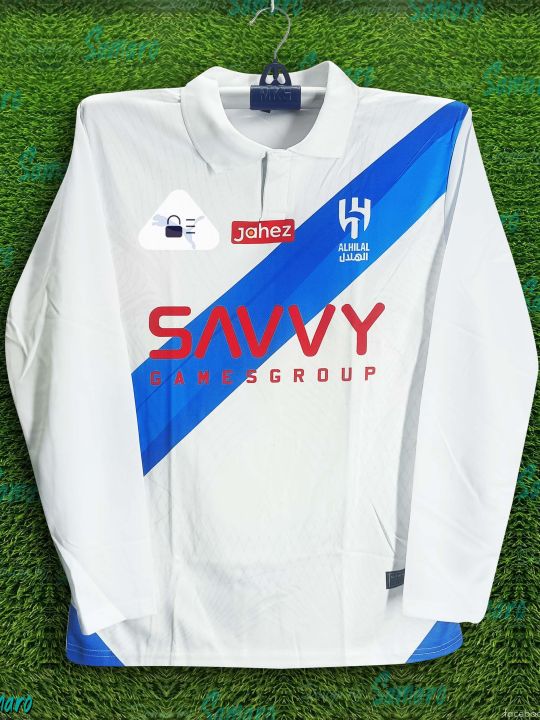 Al-Hilal%20Full%20Sleeve%20Collar%20Polo%20Football%20Jersey%20For%20Men%20-%20Long%20Sleeve%20Polo%20-%20Al%20Hilal%20Jersey%202026/27%20-%20Image%205