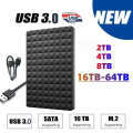 Extended disk 16TB 32TB 64TB 128TB USB3.0 2.5 portable external hard drive enclosure products. 