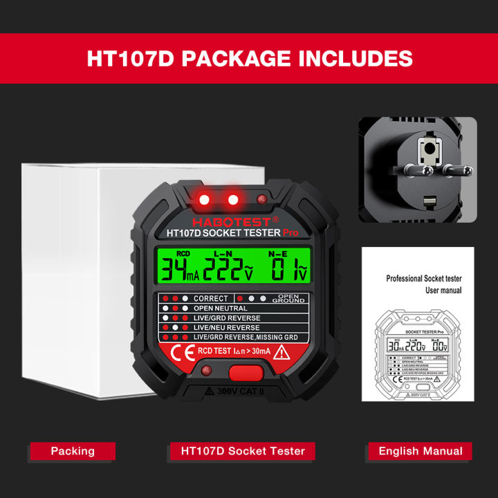 HABOTEST%20HT107D%20GFCI%20Socket%20Tester%20Electric%20Leakage%20Finder%20With%20Voltage%20Display%2048V-250V%20Outlet%20Tester%20Automatic%20Electric%20Circuit%20Polarity%20Voltage%20Detector%20Breaker%20Finder%20-%20Image%2010