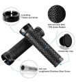 Premium Bike Handlebar Grips, Single Lock-on Bike Grips, Professional Mountain Bicycle Handlebar Locking Grips with Anti-Slip, 2PCS Screw.