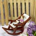 1:12 Scale Miniature Rocking Chair 1:12 Mini Rocking Chair for Photo Props. 