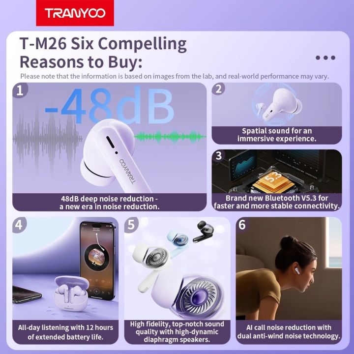 Tranyoo%20M26%20Wireless%20Earbuds%2048dB%20Dual%20Mic%20AI%20Noise%20Reduction%20BT%205.3%20High%20Quality%20Spatial%20Stereo%20Sound%20Touch%20Control%2012H%20Buds%20Backup%20Up%20to%2050%20Hours%20Total%20Playback%20Wireless%20Bluetooth%20Earphones%20-%20Image%209